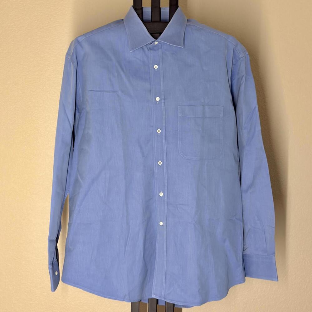 Ermenegildo Zegna Light Blue Dress Shirt Long Sleeve 18 / 40